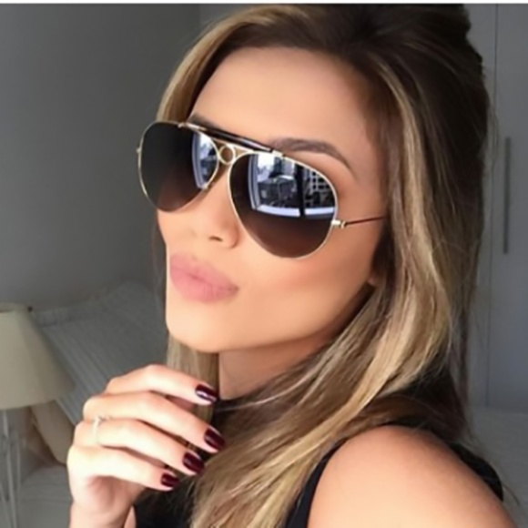 Brown Italian Aviator Glasses - Picture 2 of 2